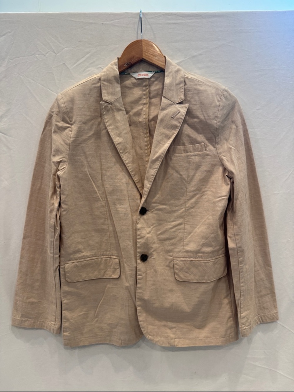 Cat & Jack Tan Cotton Blazer Jacket, Size 14